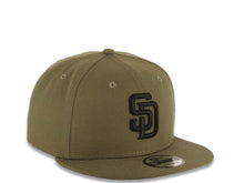 Load image into Gallery viewer, San Diego Padres New Era MLB 9FIFTY 950 Snapback Cap Hat Olive Green Crown/Visor Black Logo Black UV