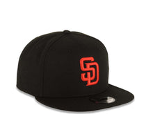 Load image into Gallery viewer, San Diego Padres New Era MLB 9FIFTY 950 Snapback Cap Hat Black Crown/Visor Red Logo Black UV