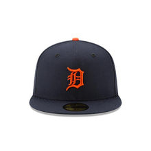 Load image into Gallery viewer, (Youth) Detroit Tigers New Era MLB 59FIFTY 5950 Kid Fitted Cap Hat Navy Blue Crown/Visor Orange Logo