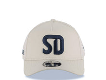 Load image into Gallery viewer, San Diego FC New Era MLS 9FORTY 940 Adjustable A-Frame Cap Hat Stone Crown/Visor Navy Blue Logo Navy Blue UV