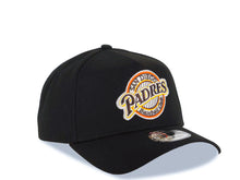 Load image into Gallery viewer, San Diego Padres New Era MLB 9FORTY 940 Adjustable A-Frame Cap Hat Black Crown/Visor Brown/Yellow Baseball Club Logo Gray UV
