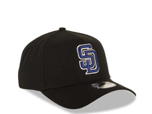 Load image into Gallery viewer, San Diego Padres New Era MLB 9FORTY 940 Adjustable A-Frame Cap Hat Black Crown/Visor Royal Blue/White Logo Gray UV