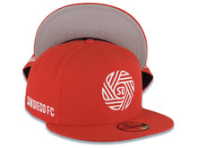 Load image into Gallery viewer, San Diego FC New Era MLS 59FIFTY 5950 Fitted Cap Hat Red Crown/Visor White Emblem Logo Gray UV