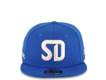 Load image into Gallery viewer, San Diego FC New Era MLS 9FIFTY 950 Snapback Cap Hat Royal Blue Crown/Visor White SD Logo Gray UV
