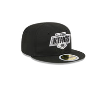 Load image into Gallery viewer, (Youth) Los Angeles Kings New Era NHL 59FIFTY 5950 Kid Fitted Cap Hat Black Crown/Visor Team Color Logo