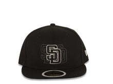 Load image into Gallery viewer, (Youth) San Diego Padres New Era MLB 59FIFTY 5950 Fitted Kid Cap Hat Black Crown/Visor Black/White Trio Logo (Trio Log)