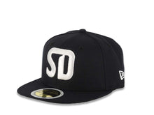 Load image into Gallery viewer, (Youth) San Diego FC New Era MLS 59FIFTY 5950 Kid Fitted Cap Hat Dark Navy Blue Crown/Visor White SD Logo Gray UV