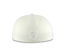 Load image into Gallery viewer, San Diego FC New Era MLS 59FIFTY 5950 Fitted Cap Hat Cream Crown/Visor Navy Blue Logo Navy Blue UV