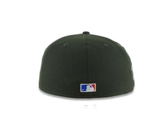 Load image into Gallery viewer, San Diego Padres New Era MLB 59FIFTY 5950 Fitted Cap Hat Dark Green Crown/Visor White Logo 1998 World Series Side Patch Gray UV