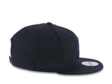 Load image into Gallery viewer, San Diego FC New Era MLS 9FIFTY 950 Snapback Cap Hat Navy Blue Crown/Visor Navy Blue Logo Gray UV