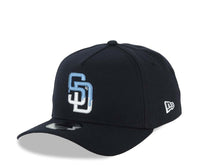 Load image into Gallery viewer, San Diego Padres New Era MLB 9FORTY 940 Adjustable A-Frame Cap Hat Navy Blue Crown/Visor White/Sky Blue Drip Logo Gray UV