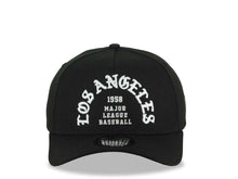 Load image into Gallery viewer, Los Angeles Dodgers New Era MLB 9FORTY 940 Adjustable A-Frame Cap Hat Black Crown/Visor White Script/Text Logo Gray UV