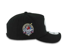 Load image into Gallery viewer, San Diego Padres New Era MLB 9FORTY 940 Adjustable A-Frame Cap Hat Black Crown/Visor White P Script Logo 40th Anniversary Side Patch Gray UV