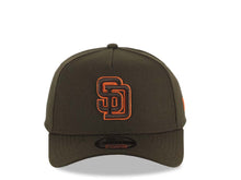 Load image into Gallery viewer, San Diego Padres New Era MLB 9FORTY 940 Adjustable A-Frame Hat Brown Crown/Visor Brown/Orange Logo Gray UV