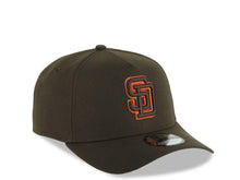 Load image into Gallery viewer, San Diego Padres New Era MLB 9FORTY 940 Adjustable A-Frame Hat Brown Crown/Visor Brown/Orange Logo Gray UV