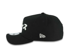 Load image into Gallery viewer, San Diego Padres New Era MLB 9FORTY 940 Adjustable A-Frame Hat Black Crown/Visor White Japen Text Logo Gray UV
