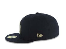 Load image into Gallery viewer, San Diego Padres New Era MLB 59FIFTY 5950 Fitted Cap Hat Navy Blue Crown/Visor White/Metallic Gold Logo 40th Anniversary Side Patch Gray UV