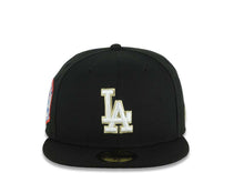 Load image into Gallery viewer, Los Angeles Dodgers New Era MLB 59FIFTY 5950 Fitted Cap Hat Black Crown/Visor White/Metallic Gold Logo 1984 Stadium Side Patch Gray UV