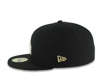Load image into Gallery viewer, Los Angeles Dodgers New Era MLB 59FIFTY 5950 Fitted Cap Hat Black Crown/Visor White/Metallic Gold Logo 1984 Stadium Side Patch Gray UV