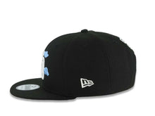 Load image into Gallery viewer, San Diego Padres New Era MLB 9FIFTY 950 Snapback Cap Hat Black Crown/Visor White Logo With Sky Blue Clouds 1998 World Series Side Patch Gray UV