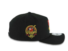 Load image into Gallery viewer, (Rasta Color) San Diego Padres New Era MLB 9FORTY 940 Adjustable Cap Hat Black Crown/Visor Red/Yellow/Green Logo 40th Anniversary Side Patch Gray UV