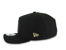 Load image into Gallery viewer, San Diego Padres New Era MLB 9FORTY 940 Adjustable A-Frame Cap Hat Black Crown/Visor Black/Metallic Gold Logo 40th Anniversary Side Patch Gray UV