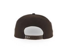 Load image into Gallery viewer, San Diego Padres New Era MLB 9FORTY 940 Adjustable A-Frame Cap Hat Dark Brown Crown/Visor Team Color Skull Logo 40th Anniversary Side Patch Yellow UV