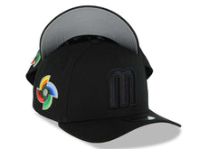 Load image into Gallery viewer, Mexico New Era WBC World Baseball Classic 9FORTY 940 Adjustable A-Frame Cap Hat Black Crown/Visor Black Logo Gray UV