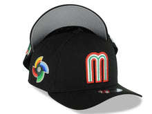 Load image into Gallery viewer, Mexico New Era WBC World Baseball Classic 9FORTY 940 Adjustable A-Frame Cap Hat Black Crown/Visor Red/White/Green Logo Gray UV
