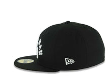 Load image into Gallery viewer, San Diego Padres New Era MLB 59FIFTY 5950 Fitted Cap Hat Black Crown/Visor White South Bay Text/Script Logo Gray UV
