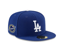 Load image into Gallery viewer, Los Angeles Dodgers New Era MLB 59FIFTY 5950 Fitted Cap Hat Royal Blue Crown/Visor White Logo 2024-2025 Back To Back World Series Champions Side Patch Black UV