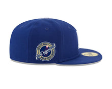 Load image into Gallery viewer, Los Angeles Dodgers New Era MLB 59FIFTY 5950 Fitted Cap Hat Royal Blue Crown/Visor White Logo 2024-2025 Back To Back World Series Champions Side Patch Black UV