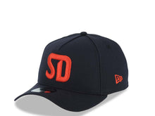 Load image into Gallery viewer, San Diego FC New Era MLS 9FORTY 940 Adjustable A-Frame Cap Hat Navy Blue Crown/Visor Red Logo Gray UV