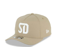 Load image into Gallery viewer, San Diego FC New Era MLS 9FORTY 940 Adjustable A-Frame Cap Hat Khaki Crown/Visor White Logo Gray UV