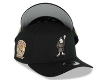 Load image into Gallery viewer, San Diego Padres New Era MLB 9FORTY 940 Adjustable A-Frame Cap Hat Black Crown/Visor Maroon Waving Friar Logo 25th Anniversary Side Patch Gray UV