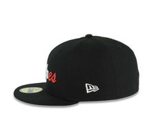 Load image into Gallery viewer, San Diego Padres New Era MLB 59FIFTY 5950 Fitted Cap Hat Black Crown/Visor Green/White/Red Script/Text Logo Mexico Flag Side Patch Gray UV