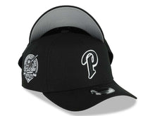 Load image into Gallery viewer, San Diego Padres New Era MLB 9FORTY 940 Adjustable A-Frame Cap Hat Black Crown/Visor Black/White P Logo 40th Anniversary Side Patch Gray UV