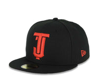 Load image into Gallery viewer, Tijuana Toros New Era LMB 59FIFTY 5950 Fitted Cap Hat Black Crown/Visor Red Logo Gray UV