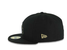 Load image into Gallery viewer, Los Angeles Dodgers New Era MLB 59FIFTY 5950 Fitted Cap Hat Black Crown/Visor Black/Metallic Gold Logo 1963 World Series Side Patch