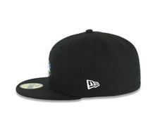 Load image into Gallery viewer, Los Angeles Dodgers New Era MLB 59FIFTY 5950 Fitted Cap Hat Black Crown/Visor White/Royal Blue Logo With Rose Stadium Side Patch