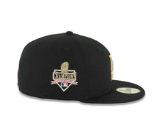 Load image into Gallery viewer, Los Angeles Dodgers New Era MLB 59FIFTY 5950 Fitted Cap Hat Black Crown/Visor Metallic Gold Logo 2025 World Series Champions Gray UV