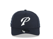 Load image into Gallery viewer, San Diego Padres New Era MLB 9FORTY 940 Adjustable A-Frame Cap Hat Navy Blue Crown/Visor Glow White Script P Logo 1984 World Series Side Patch