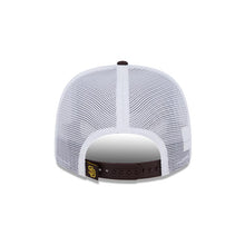 Load image into Gallery viewer, San Diego Padres New Era MLB 9SEVENTY 970 Stretch Snapback Low Profile Trucker/Mesh Cap Hat Brown Crown/Visor Yellow Logo Gray UV