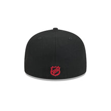 Load image into Gallery viewer, Chicago Blackhawks New Era NHL 59FIFTY 5950 Fitted Cap Hat Black Crown/Visor Team Color Logo Gray UV