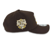 Load image into Gallery viewer, San Diego Padres New Era MLB 9FORTY 940 Adjustable A-Frame Cap Hat Brown Crown/Visor White/Yellow Logo 2016 All-Star Game Side Patch