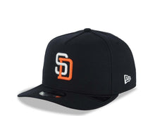 Load image into Gallery viewer, San Diego Padres New Era MLB 9FIFTY 950 A-Frame Snapback Cap Hat Navy Blue Crown/Visor White/Orange Logo 1998 World Series Side Patch Gray UV