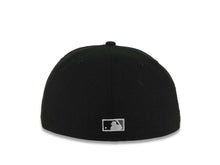 Load image into Gallery viewer, San Diego Padres New Era MLB 59FIFTY 5950 Fitted Cap Hat Black Crown/Visor Black/Gray Baseball Club Logo Petco Park 10 Years Side Patch Gray UV