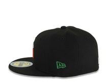 Load image into Gallery viewer, (Youth) Los Angeles Dodgers New Era MLB 59FIFTY 5950 Fitted Cap Hat Black Crown/Visor Green/White/Red Logo Eagle Side Patch Gray UV