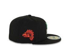Load image into Gallery viewer, (Youth) Los Angeles Dodgers New Era MLB 59FIFTY 5950 Fitted Cap Hat Black Crown/Visor Green/White/Red Logo Eagle Side Patch Gray UV