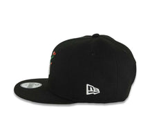 Load image into Gallery viewer, (Youth) San Diego Padres New Era MLB 9FIFTY 950 Kid Snapback Cap Hat Black Crown/Visor White Logo With Rose 40th Anniversary Side Patch Gray UV